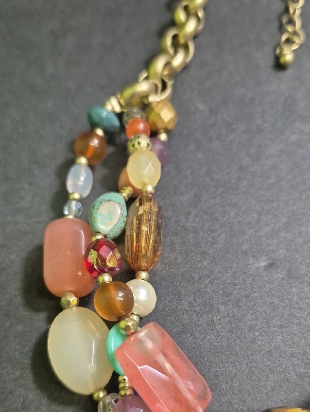 Lia Sophia Mandalay Bay Multicolor Beaded Statement Necklace - Women's Jewelry - Picture 4 of 7